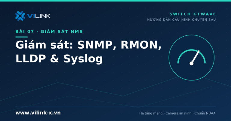 Giám sát switch GTWave: SNMP, RMON, LLDP và Syslog (PRTG, Zabbix)