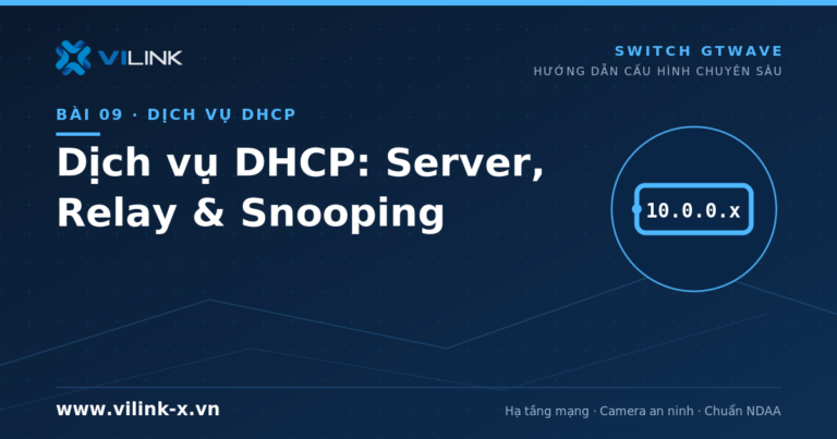 Dịch vụ DHCP trên switch GTWave: Client, Server, Relay và Snooping