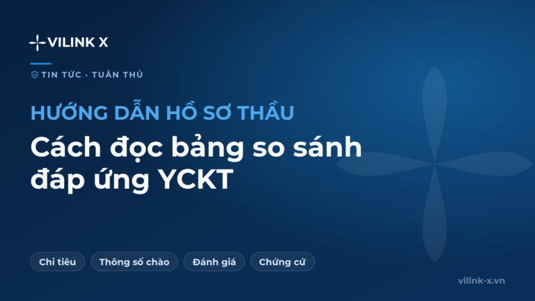 Cách đọc bảng so sánh đáp ứng YCKT